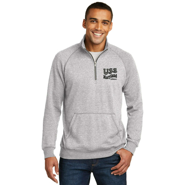 USS Maryland 1/4 Zip Embroidered Sweatshirt