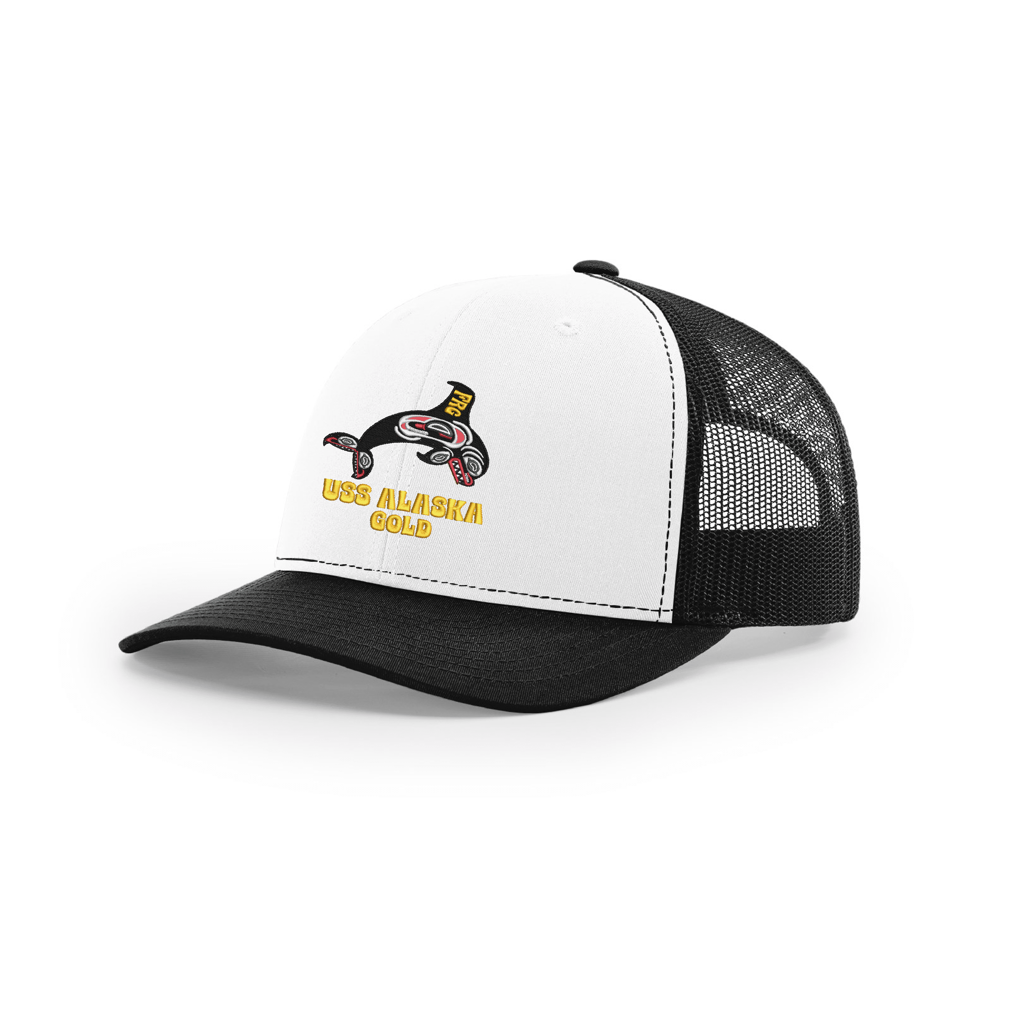 Alaska Embroidered Strapback 100% Cotton Hat Cap OSFM Alaska Last Frontier State Embroidered Cap - Black OSFM at  main image 4