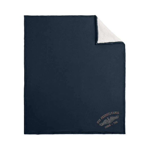 USS Pennsylvania Fleece Embroidered Blanket