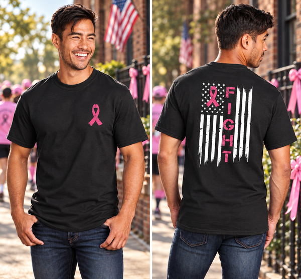Breast Cancer Awareness Flag Tee