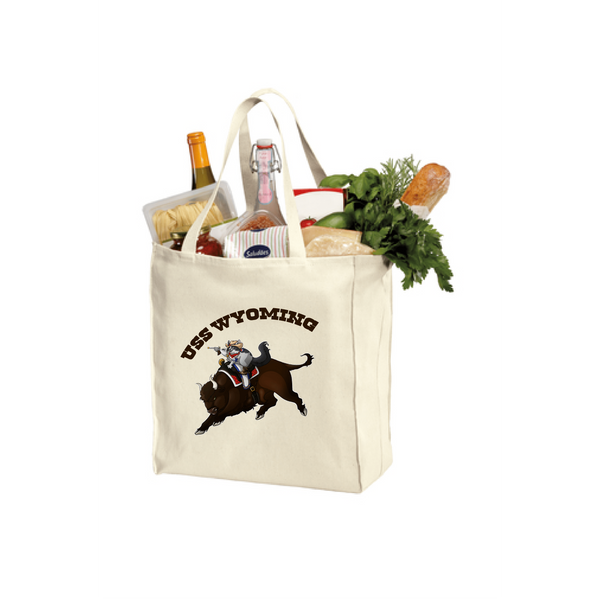 USS Wyoming Twill Grocery Bag