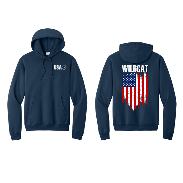 Wildcats USA Flag Tee and Hoodie