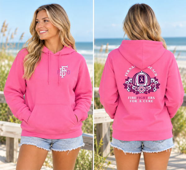 Fernandina Beach Fire Department Breast Cancer Hoodie 2025
