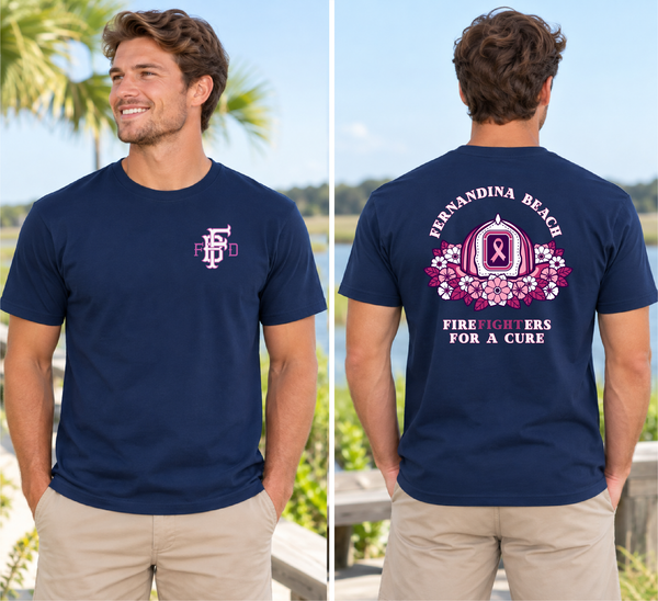 Fernandina Beach Fire Department Breast Cancer Tee 2025