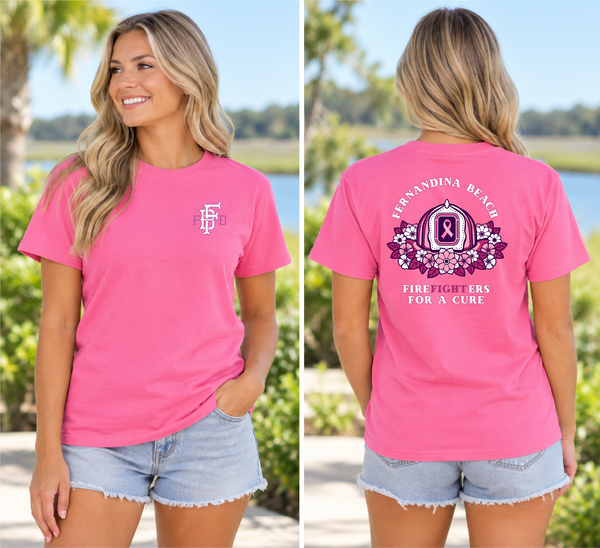 Fernandina Beach Fire Department Breast Cancer Tee 2025