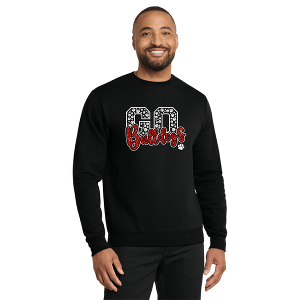 MLGES Go Bulldogs Glitter Hoodie and Sweatshirt