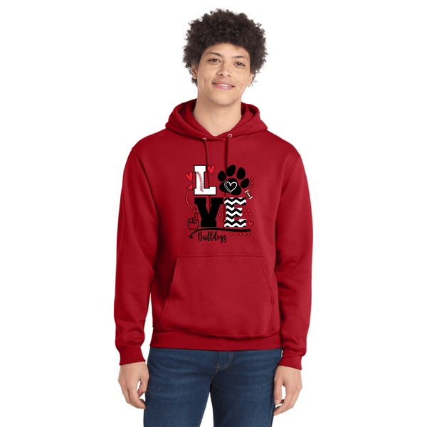 MLGES Bulldog Love Hoodie and Sweatshirt