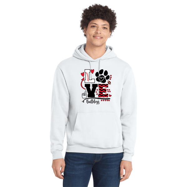 MLGES Bulldog Love Hoodie and Sweatshirt