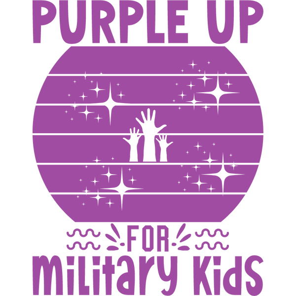 Purple up! Military DTF Prints