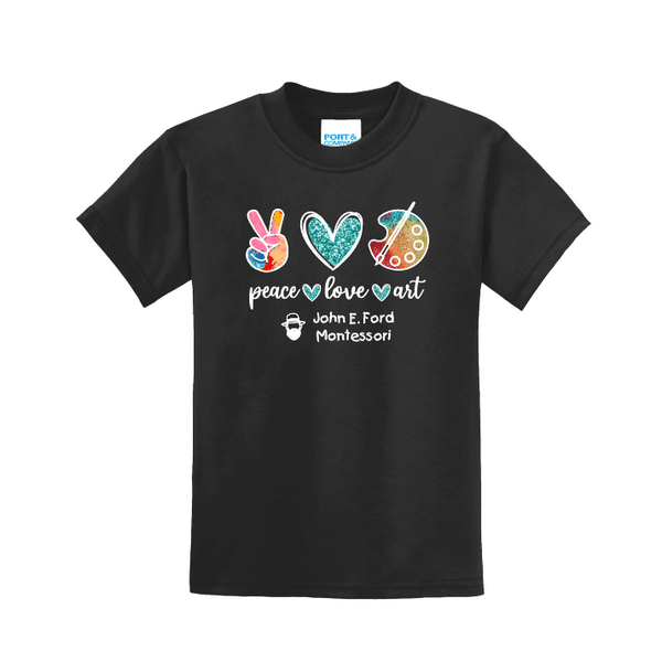 John E. Ford Peace Love Art Tee