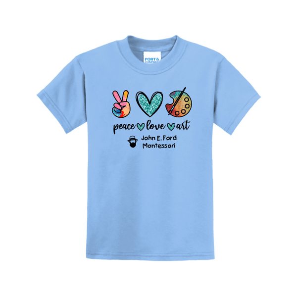 John E. Ford Peace Love Art Tee