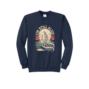 StillAlive-NavyCrewneck