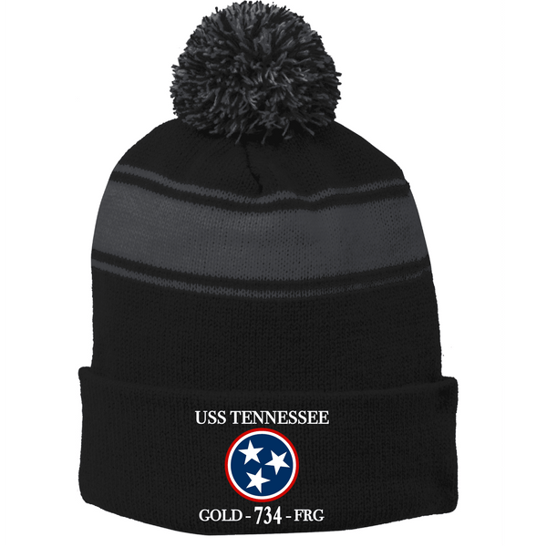 USS TN Gold FRG Pom Beanie