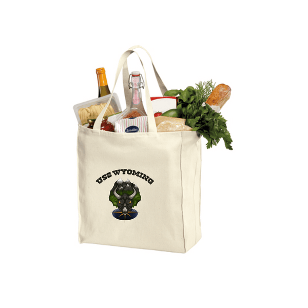 USS Wyoming Twill Grocery Bag