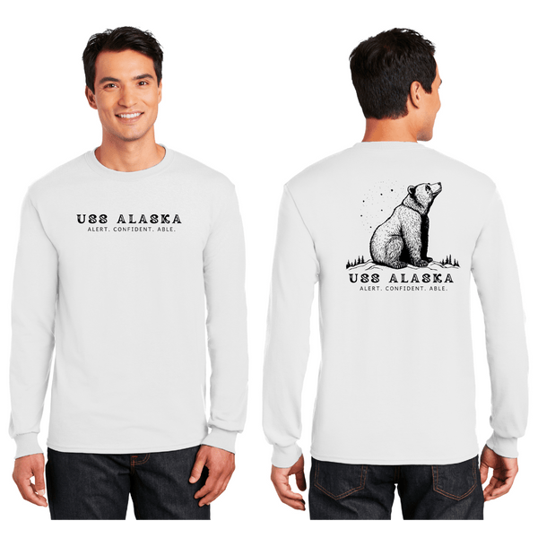 USS Alaska Blue FRG Adult Long Sleeve Tee