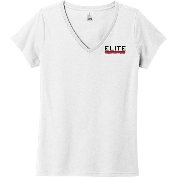 Elite Lineman Ladies V Neck T Shirt