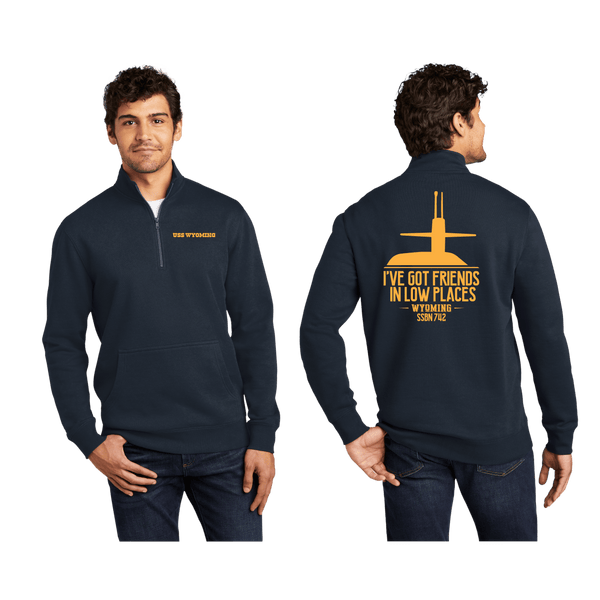 USS Wyoming 1/4 Zip Fleece