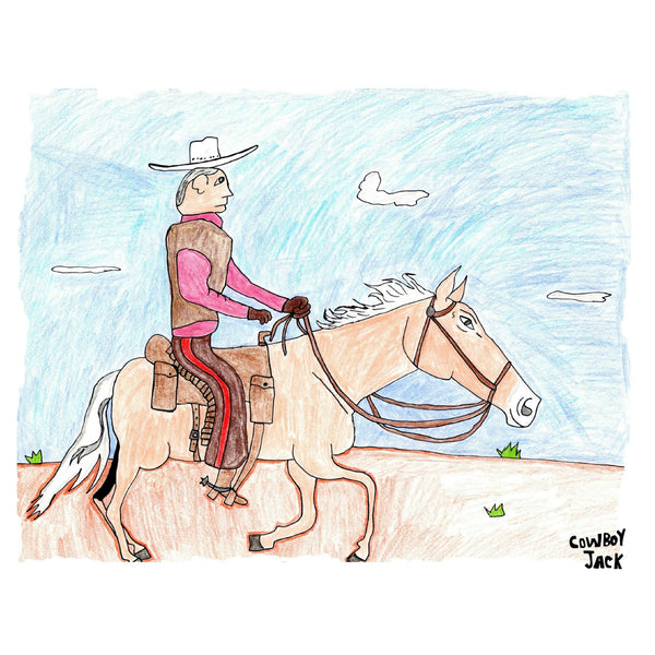 Cowboy on a Horse Side View Women's Tank