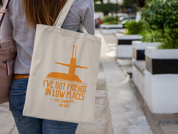 USS TN Gold FRG I've Got Friends in Low Places Printed Tote Bag