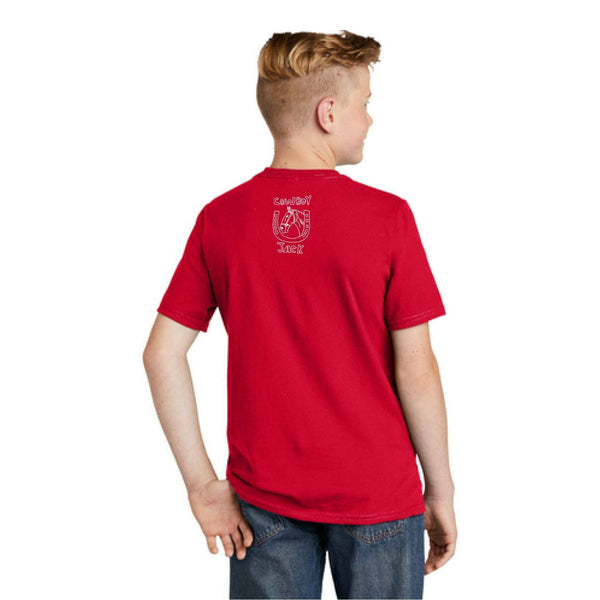 Cowboy on a Horse Side View Youth T-Shirt