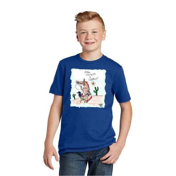 Horse Spanking a Cowboy Youth T-Shirt