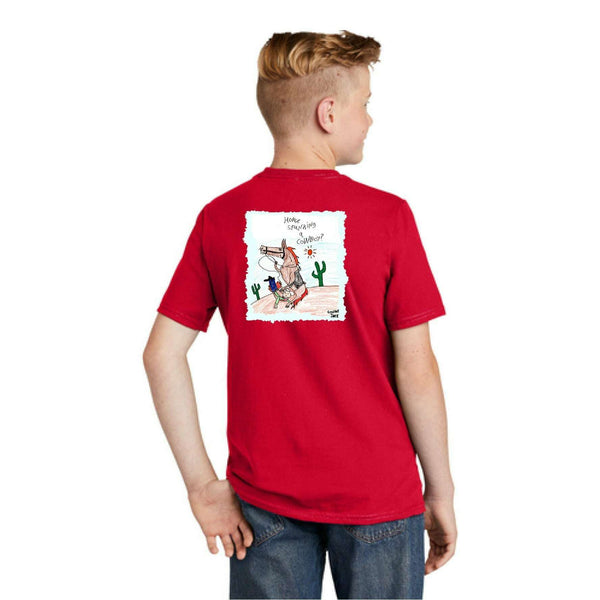 Horse Spanking a Cowboy Youth T-Shirt