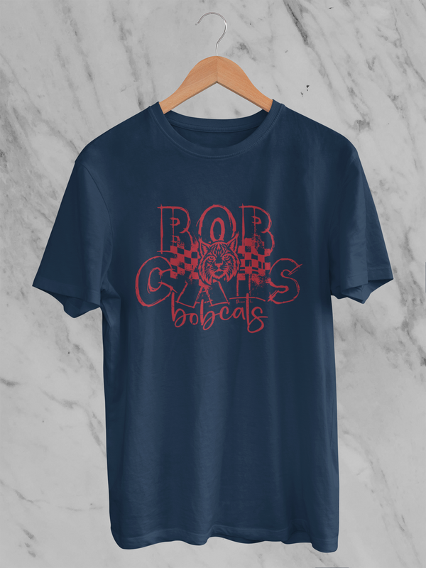 SMMS Bobcat Checkered Tee