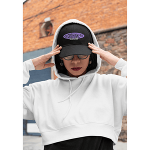 mockup-of-an-edgy-woman-wearing-a-crop-top-hoodie-and-a-dad-hat-27103
