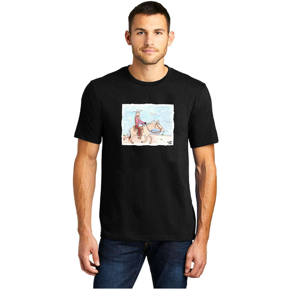 Cowboy on a Horse Side View T-Shirt