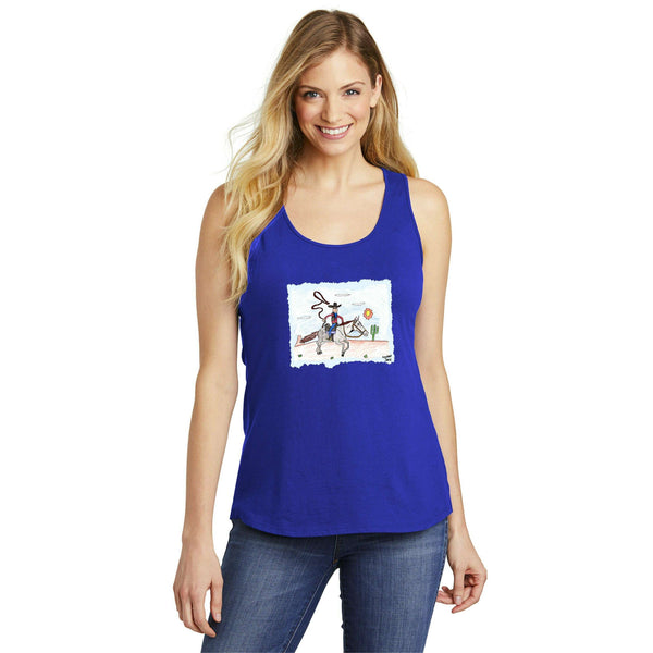 Cowboy with a Lasso Women's Tank