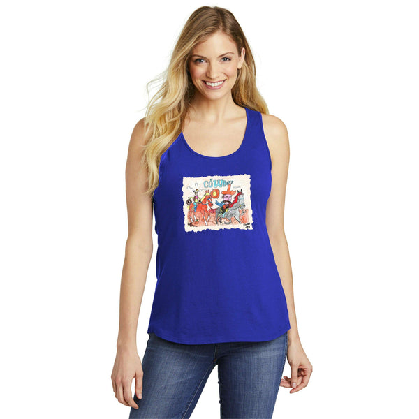 Cowboys Riding Women's Tank