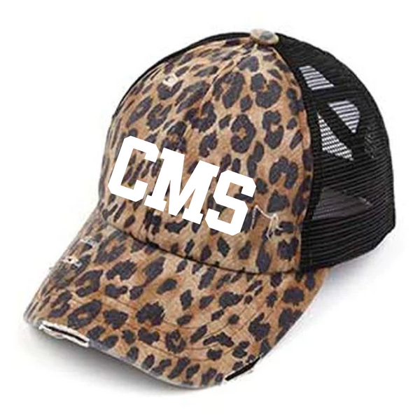 CMS Cougars Criss Cross Beanie Pony Tail Hat