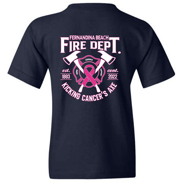 Fernandina Beach FD Kick Cancer's Axe Youth T Shirt