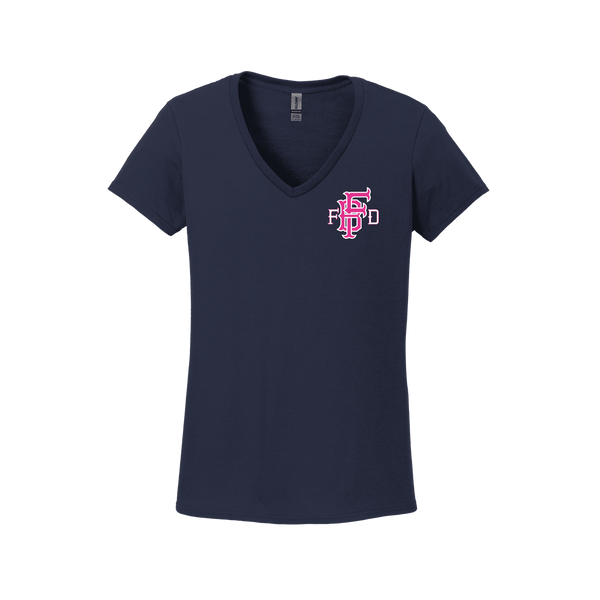 Fernandina Beach FD Kick Cancer's Axe V Neck T Shirt