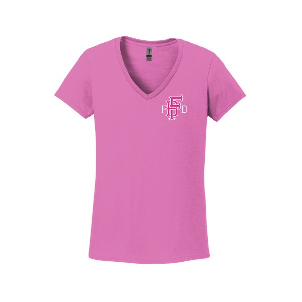 Fernandina Beach FD Kick Cancer's Axe V Neck T Shirt