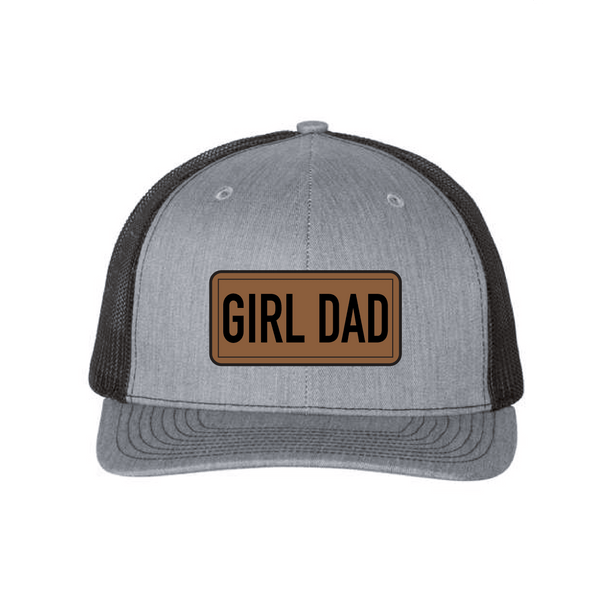 Girl Dad Leatherette Patch Hat
