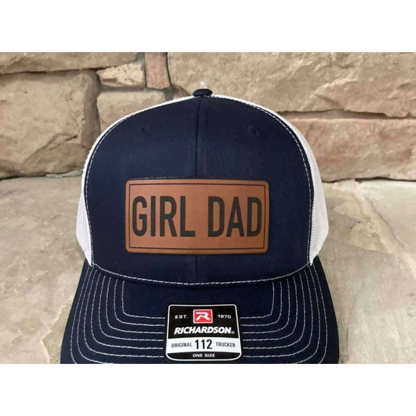 Girl Dad Leatherette Patch Hat