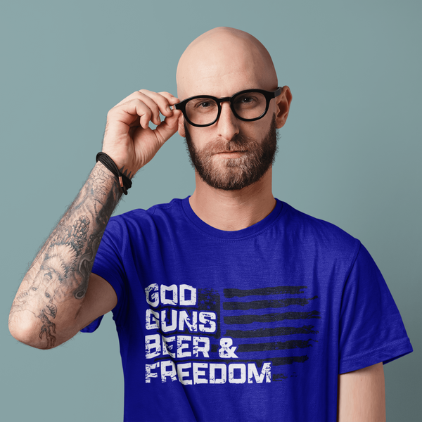 God, Guns, Beer and Freedom Unisex Tee